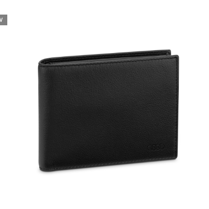 Audi wallet small leather, men, black