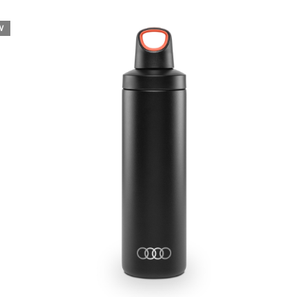 Audi Bottle, vacuum isolated, black