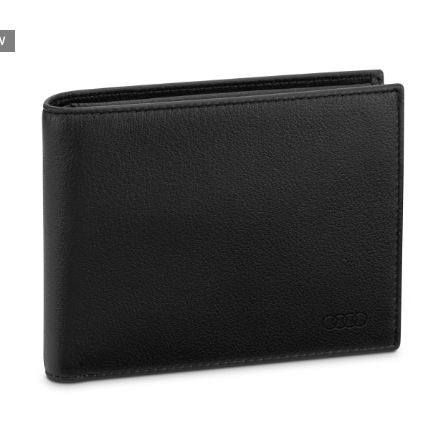 Audi wallet leather, men, black