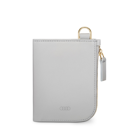Audi small wallet leather, women, grey