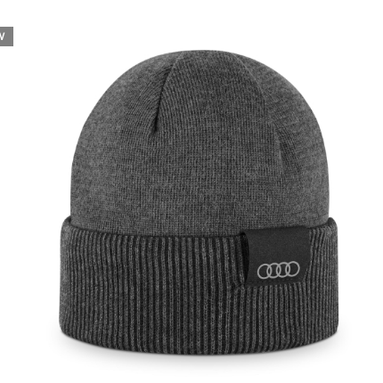 Audi Inside out beanie, black-grey