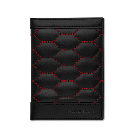 Audi Sport Car Document Wallet Leather, black-red