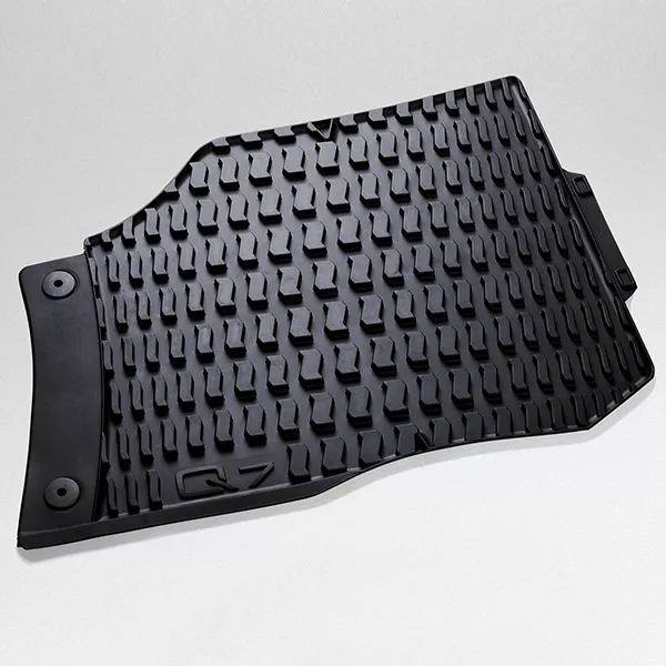 Rubber floor mats, for the front, black