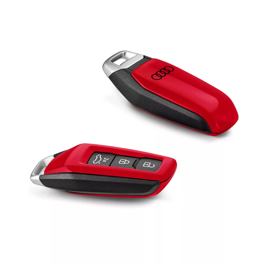 Key cover red, metallic